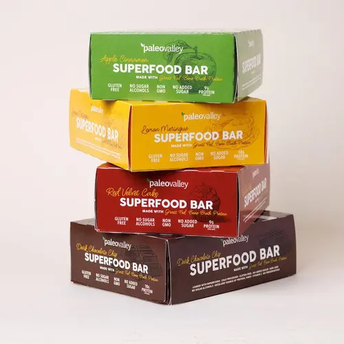Paleovalley Organic Superfood Bars, Healthy Snacks for Nutritional Energy Support, 12 pack, 9g of protein