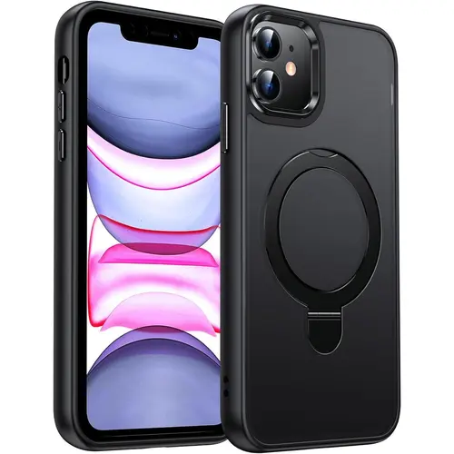 Phone case for iPhone17 16 15 14 13 12 11 pro mx plus 16e Phone Case, for Magsafe with Stand [ Kickstand Ring Holder] Cover Funda para for Men Women Girls Magnetic Rugged Military Grade Protective Heavy Duty Slim iphone 17 pro max phone cases