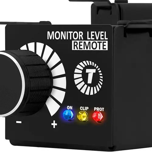 Taramps Monitor Level Remote Controller Volume Regulator Bass Knob for Specific Amplifiers with Integrated LEDs and Clip Protection Small Black