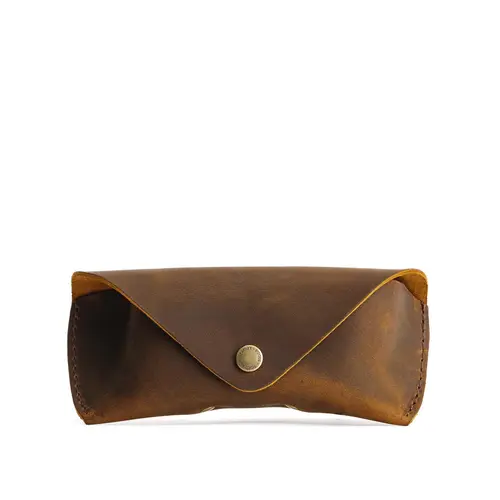 Portland Leather Sunglasses Case - Protective Daily Storage - Leather Case, Structured Design, Travel Friendly