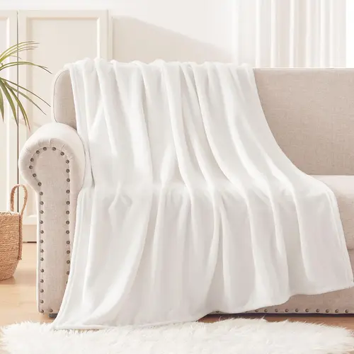 【SohoChic】Exclusivo Mezcla Fleece Fluffy Blanket Throw - King/Queen/Twin Sizes, Cozy, Plush Texture, Double Sided Plush, Super Warm, Lightweight Drape, Breathable Flannel, Antistatic Brushed Polyester, All-Season Indoor Bedding, Machine Washable
