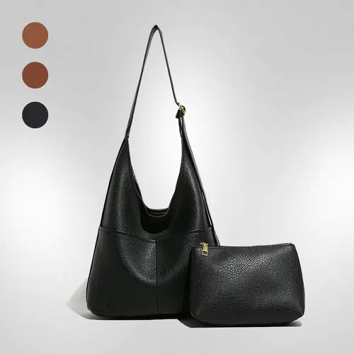 RIVERICH Women's Slouchy Hobo Shoulder Bag - Soft PU Leather Large Fashion Tote with Coin Purse, Adjustable Strap, Handbag for Daily Commuter, Work & Everyday Use, Fashion Bags, Daily Commuter Bag