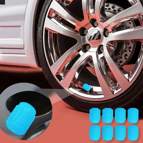 Car Tire Valve Caps - 8/16 Pack Value Auto Accessories, Corrosion-Resistant Leak-Proof Tubeless Valve Caps Compatible with Car, Truck, SUV, Moto, Bike
