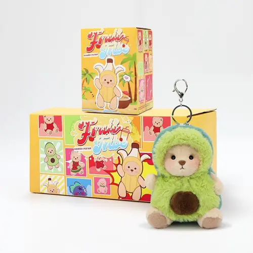 Getahug Fruit Tribe Series Collector's Edition Mini Bear Blindbox - 5-6.9 in Cute Fabric Kawaii Plush Pendant, Bright Fruity Art, Bag Charms, Keychain Included, Safe Materials for Gifting (Toys & Hobbies Stuffed Toy)