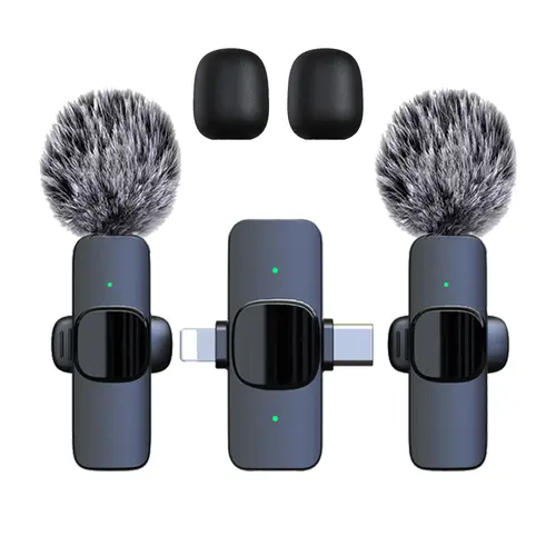 HITOZON 2.4G Wireless Lavalier Microphone for Mobile Smartphones - Android USB-C Plug-and-Play Clip Mic, Omnidirectional Condenser, Compact ABS-Built, Hands-Free Recording, Long-Lasting Batteries for Vlogging, Audios