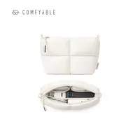 COMFYABLE Puffy Electronics Organizer Travel Case, Cute Tech Pouch, Cable Storage Bag for Charger, Phone, Power Bank, Cords and Accessories