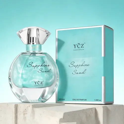 YCZ Blue Golden Sands Eau de Parfum 1.7oz | Fruity Floral Fragrance, Lucky, Airy & Full of Hope, Long-Lasting for Dates, Work and Everyday Wear, Inspired by the Beautiful Things Waiting Just Around the Corner