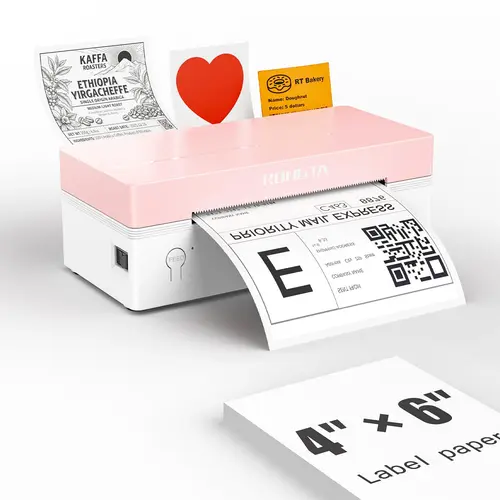 RT Portable Wireless Thermal Label Printer - Inkless Mini Label Maker, Multi-Platforms Compatible with iOS, Android, Windows, Mac, Chromebook, Etsy, Shopify, eBay