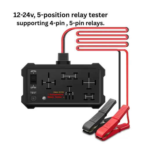 Black Guardian 7-in-1 Relay Tester, 12-24V Auto Parts Accessories, Portable Pro-Grade Automotive Diagnostic Tool for Car & Marine Vehicles, Mechanic Tool with 10-Cycle Stress Test for Easy Circuit Troubleshooting Summerwins,summerwins,fathersdaygift tikto
