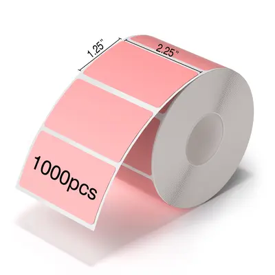 JADENS 2.25" x 1.25" Perforated Direct Thermal Labels - Office Supplies Thermal Printing Labels, 1000/Roll Adhesive Rolls for Barcodes, Addresses