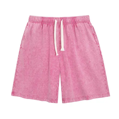 Holafish Acid Wash Shorts Vintage Look Ultra Comfy 98 Cotton 2 Polyester Unisex Casual Everyday Trendy Fashion Choice