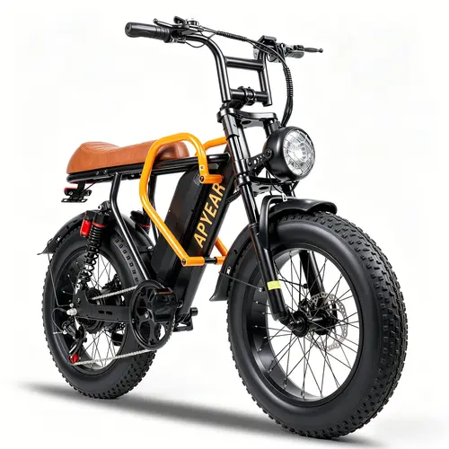 APYEAR Adult Electric Fatbike with 1500W Peak Motor, 20-inch Tires, 48V 20Ah Removable Battery with Battery Lock, Full Suspension, 28MPH Top Speed, 30-50 Mi Range, LED Lights, Double Filter Pedal, All-Terrain E-Bicycle