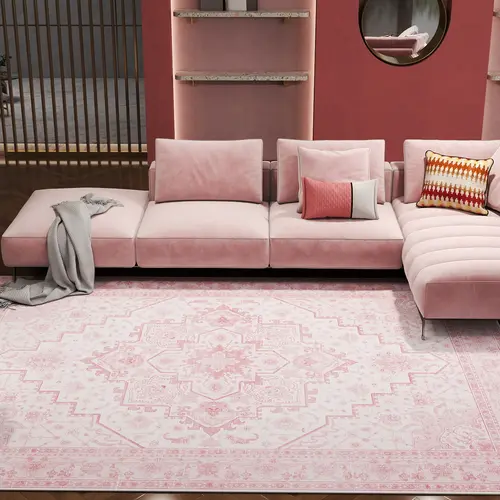 【Summer Sale Deals】REZUTAN Large Polyester Fiber Crochet Weave Area Rug - Bohemian Style, Non-Slip Rubber Backing, Machine Washable Low Pile, for High Traffic Spaces, Indoor Use, Ideal for Bedroom Decor, Living Room Decor, Area Rug Cleaning, House Decor,,