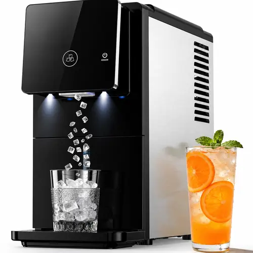 Antarctic Star Countertop Chewable Nugget Ice Maker - Automatic Dispenser, Self-Cleaning, 33 lb/24H All Day Supply, Touch Screen, Portable for Kitchens, Bars, Entertainment Areas, Office, Touch Screen Makes Ice Easy To Manage