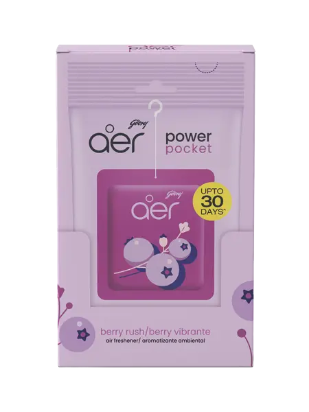 Godrej Aer Power Pocket Berry Rush Pack of 6, Hanging Home Air Freshener