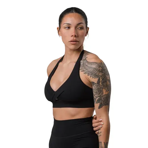 Gymreapers - Axis Twisted Halter Bra - Sculpted Flowstate Open-Back Activewear Bra Open Back Sports Bra Halter Workout Bra