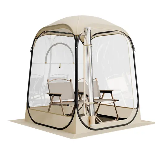 【SummerFinds】VEVOR Pop up Sports Tent,  , 50x50 in Clear Bubble Tent for 1 Person, Waterproof Outdoor Pod with Floor Mat & Top Cover, Garden Igloo Dome Tents Camping Shelter for Events Fishing Cheering