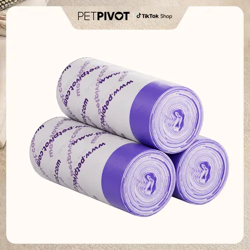 PetPivot AutoScooper 12 Lite Waste Bags, 60-Pack Replacement Trash Bags for AutoScooper 12 Lite Self-Cleaning Cat Litter Box, Helps Seal In Odors, Automatic Litter Box Liner Bags