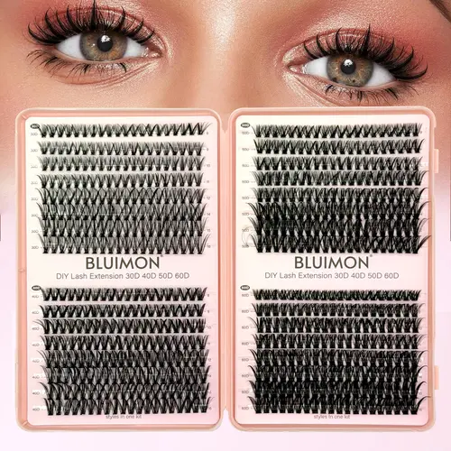 Mixed Length False Eyelashes with Bond and Seal & Remover & Tweezers&Eyelash Curler, Natural Eyelash Extensions, Faux Clusters Lash for Eyelash Enhancements, Lashes Glue Extension, Individual Eyelash, Lashes Clusters, Cosmetic, Flawless Makeup Lightweight
