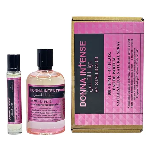 Stallion Donna Intense Alcohol-Based Women's Perfume Gift Set, Eau De Parfum (100ml + 20ml, 4.0 fl oz Total) - Perfumes for Women