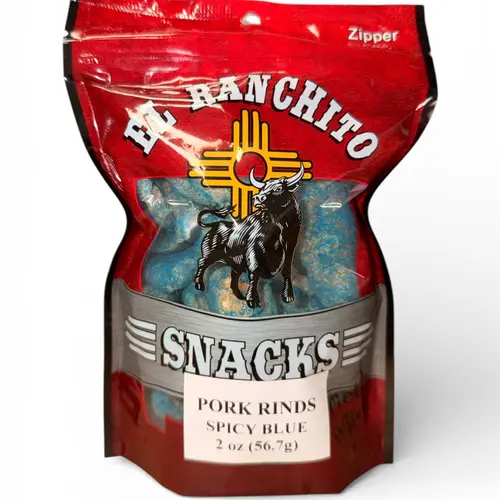 Pork Rinds Spicy Blue 2oz (Chicharron)
