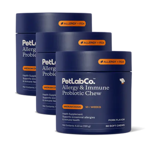 3x Allergy & Immune Chews - Dog Probiotics for Seasonal Allergies - PetLab Co.