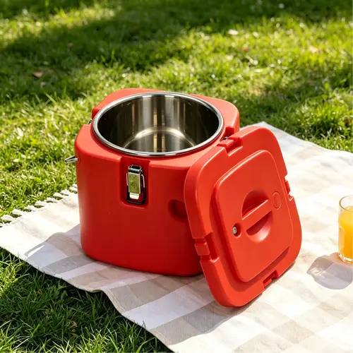 CNCEST 304 Stainless Steel Thermal Lunch Box, Insulated Lunchbox Cooler with Portable Handle, 6-Hour Hot/Cold Thermos for Camping, Catering, 2.5 Gal /3.4 Gal /4.2 Gal /5.3 Gal,home essentials