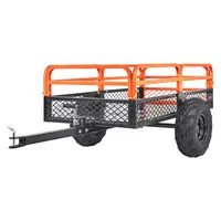 VEVOR Heavy Duty Steel ATV Dump Trailer, Heavy Duty Wagon with 0.07" Sturdy Pipes & 0.8" Thickened Base, 1500 lbs Load Capacity 15 Cu Ft Tow-Behind Haul & Dump Cart, Removable Sides, 16"x8" Pneumatic Tires Yard Work Hauler for Mowers#SohoChic