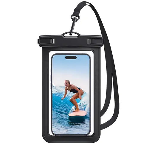 Sharkite 8.3-in Multi-Color Universal IP68 Rated PC+PVC Waterproof Phone Pouch Dry Bag, Touch-Sensitive Transparent Window Case Compatible with iPhone, Samsung & Other Devices for Watersports, Outdoor Sports, Swimming