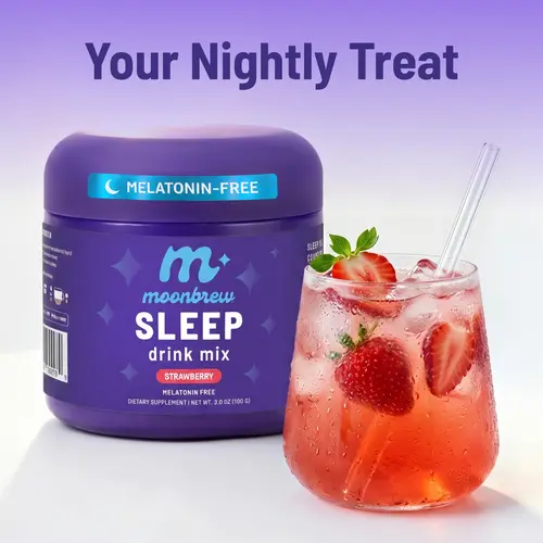 MoonBrew Strawberry, Raspberry Lemonade, Peach – Magnesium Sleep Drink – Natural Sleep Support – Sugar-Free