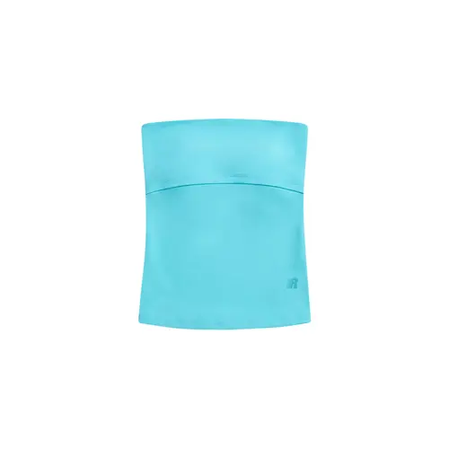 FDR Double Lined Tube Top for Women | High Stretch Non Sheer Lakeblue Bandeau | Seamless Figure Hugging Clean Girl Aesthetic for Daily Outfits & Workout Babypink Womenswear