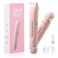 Betypeca Women's Rechargeable 2 in 1 Electric Bikini Trimmer Body & Facial Shaver, Waterproof Wet & Dry Use, Body Care Products, Holiday Gift for Women, Gifts For Women summerwins,father'sdaygifts,summerhairstyles