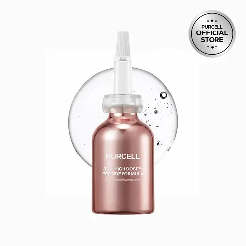 PURCELL 82% High Dose Peptide Formula l 1.01 fl oz, 30ml l Serum with Multicollagen, Peptide for Firmer and Youthful Skin, Light and Gentle Formula, Anti-Aging