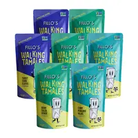 Fillo's Walking Tamales Variety Pack of 7, Ready-to-Eat, Gluten-Free, Vegan, Microwavable  - Mild Contain: Verde, Sweet Corn Elote, Corn Poblano Rajas