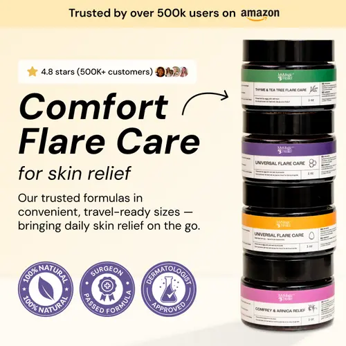Comfort Flare Care Set | Try-It-All Box | 4 Mini Jars for Everyday Skin Moments