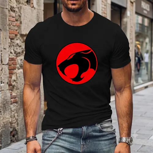 New Cartoon Anime Thundercats T Shirts Men and Woman Fashion T-shirt Streetwear Oversized Harajuku Tops Tees Clothing 24209 Menswear Gamis printed T-shirt Casual Crewneck