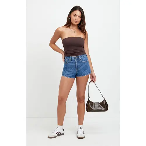 Pacsun Women's Ivy High Waisted Festival Jean Shorts Indigo