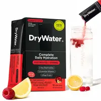 DryWater Daily Electrolyte + Vitamin Hydration Powder Packets | 1,000mg Potassium | Real Fruit | Nothing Artificial | No Added Sugar | Clean & Tested (12 Stick Packs)