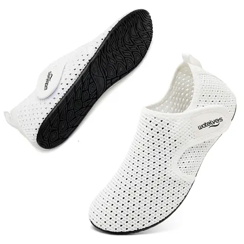 WateLves Water Shoes for Women Men Swim Beach Aqua Socks Quick Dry Barefoot House Slippers Travel Shoes with Adjustable Magic Tape for Pool Diving Boating Yoga Surf#summerfinds