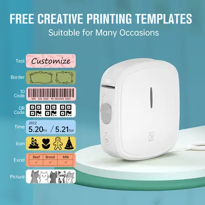 Qutie 15mm x 4m Self-Adhesive Label Tape Roll, Continuous Refill for Bluetooth Label Printer