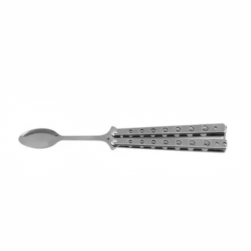 Stainless Steel Butterfly Spoon, 1 Count Multifunctional Spoon Utensils with Built-in Bottle Opener, Foldable Spoon for Outdoor Barbecue and Kitchen Use, Outdoor Bbq, Foldable Shape