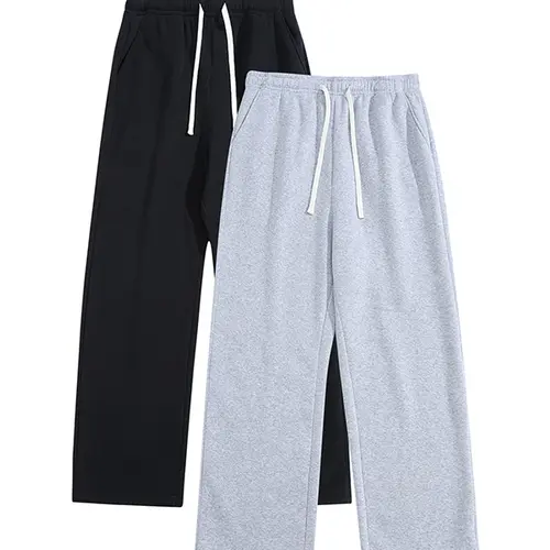 2 Pack Men's knitting Solid Color Drawstring Waist Loose Fit Straight Basic Sports Pants,Minimalist Versatile Casual Joggers,Plain Sweatpants,Suitable For Daily Wear,Commuting,Going Out,Traveling,Fashion Unisex Athletic Trousers,For Spring/Fall Menswear
