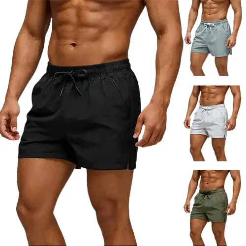 Men's Custom-Fitted 6-in Inseam Quick-Dry Athletic Shorts - Fitted Cut, Comfortable Breathable Lightweight Gym Bottoms, Above the Knee, Secure Zipper Pockets, Cold Wash Outdoor Training Shorts, Custom-Fitted Men's Shorts, Comfortable Breathable Lightweigh