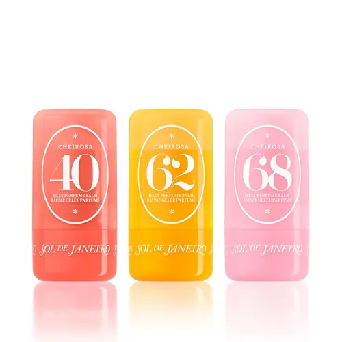 Sol de Janeiro Jelly Perfume Balm Trio | Pocket-Size Jelly Perfume Balm Set With Warm Gourmand Cheirosa 62, Fruity Floral Cheirosa 68 and Warm Floral Cheirosa 40, Floral Scented Perfume, Fruit Fragrances, Fragrance Perfume Scent