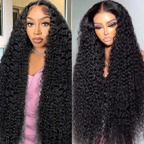 [30 inch $79.9] Imani 13x6 Lace Frontal Human Hair Wigs 32 Inch Deep Wave Curly 200% Density for Black Women Wet and Wavy Wigs Pre Plucked with Baby Hair #Summervibes