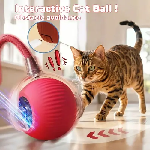 wInteractive Cat Toys for Indoor Cats, Agility Move Cat Balls,Motion Activated Cat Balls, Cat Toys for Bored Indoor Cats