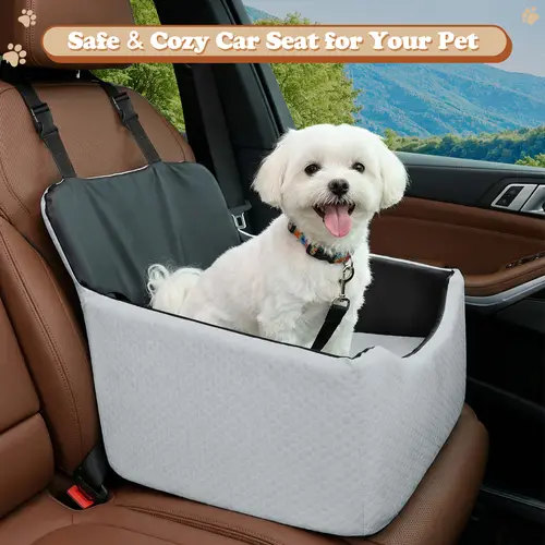 【DealsForYouDays】 Dog Car Booster Seat, All-Season Enclosed Design with Seat Belt Straps, Non-Slip & Waterproof Pet Travel Seat Summervibes petlovers summerwins