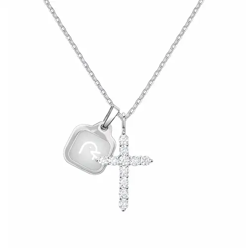 Women's Elegant Minimalist NFC Interactive Cross Necklace - Adjustable, Customizable, Daily Bible Verse, 2.4-Inch Extension, Casual Spiritual Jewelry, Birthday Gift