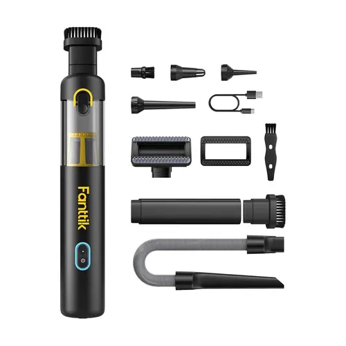 Fanttik Slim V8 Mate/V8 Apex Cordless Wireless High-Power Mini RobustClean Vacuum Cleaner (Car Detailing Products, Car Accessories) with Flexible Hose, Pet Brush, 2H Quick Charge for Auto Interior & Home Use