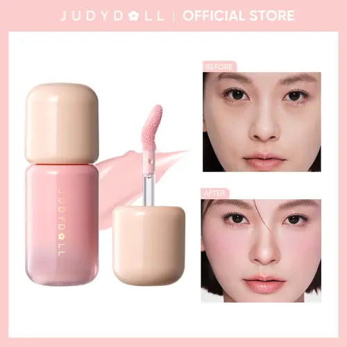 JUDYDOLL Liquid Blush Serum, Liquid Blush, Hydrating Serum Blush, Dewy Glow Finish, Lightweight, Clean Makeup, Long Lasting, Natural, Easy Blend with Brush Applicator, Soft Focus Cheek Color, Refresh Look, Summerwins,back to school
